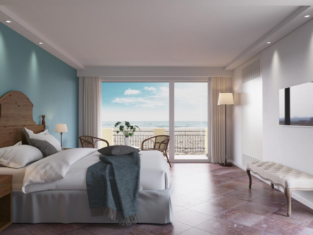 Hotelzimmer mit Strandblick